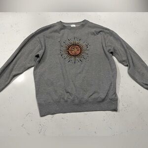 Belle Du Jour Women’s Sun Face Sweatshirt, size small, NWOT